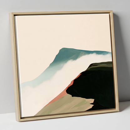 Mountain Ridge Above the Mist lake district fell canvas wall art in natural frame