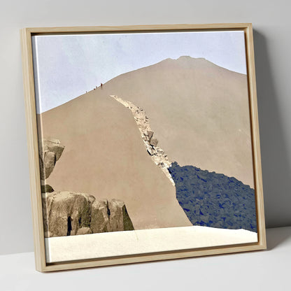 Scafell Pike Broad Summit Dome lake district fell canvas wall art in natural frame