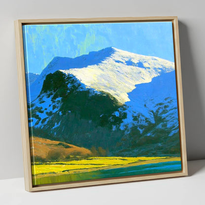 Winter Sunlight on Watson's Dodd lake district fell canvas wall art in natural frame