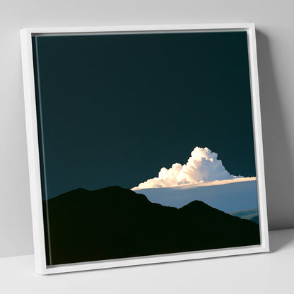 Dramatic Storm Cloud Over Fells lake district sky canvas wall art in white frame