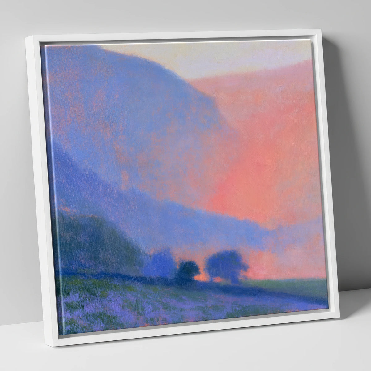 Post-Rain Glow Over the Fells lake district sky canvas wall art in white frame
