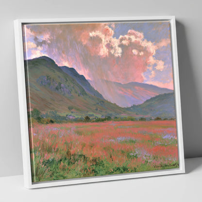 Radiant Storm Clouds Over Fells lake district sky canvas wall art in white frame