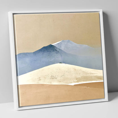 Slate Peaks and Ochre Fells lake district fell canvas wall art in white frame