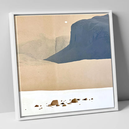 Scafell Pike Above White Plateau lake district fell canvas wall art in white frame