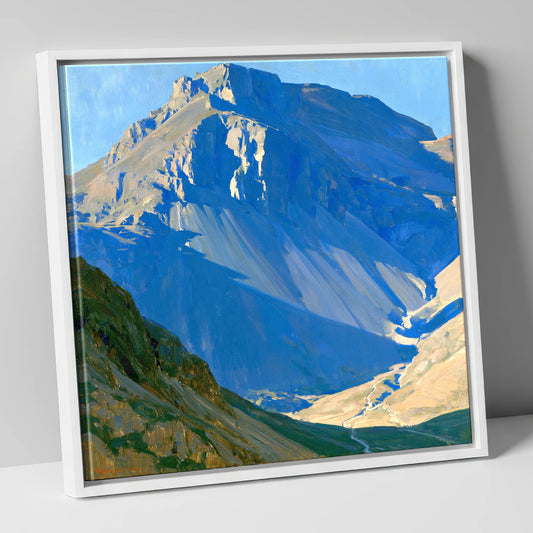 Great Gable Cobalt Shadows lake district fell canvas wall art in white frame