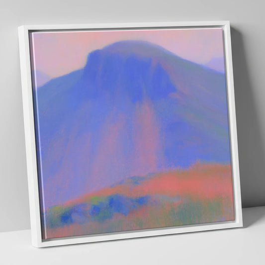 Great Gable at Twilight lake district fell canvas wall art in white frame