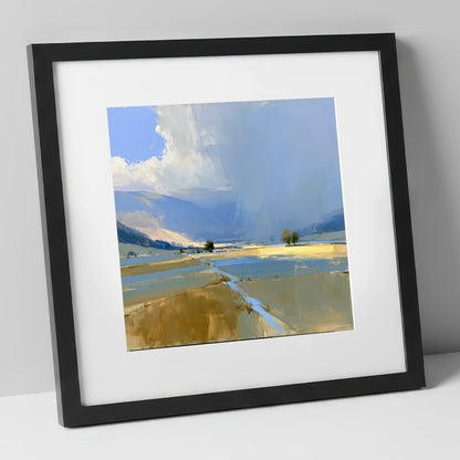 Storm Clouds Over Valley Fells lake district sky art print in black frame