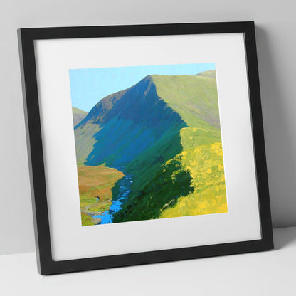 Vivid Light on Froswick Ridge lake district fell art print in black frame