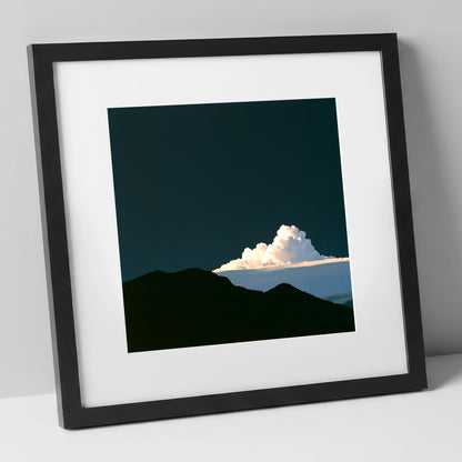 Dramatic Storm Cloud Over Fells lake district sky art print in black frame
