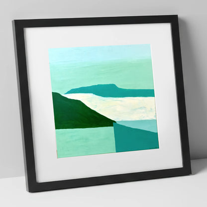 Modern Helvellyn Cloud Inversion lake district sky art print in black frame