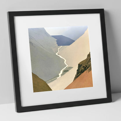 Wasdale Valley From Great Gable lake district fell art print in black frame