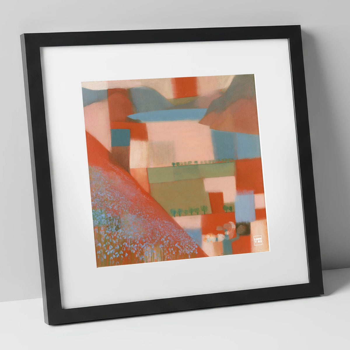 Rannerdale Blooms Above Crummock Water lake district lake art print in black frame