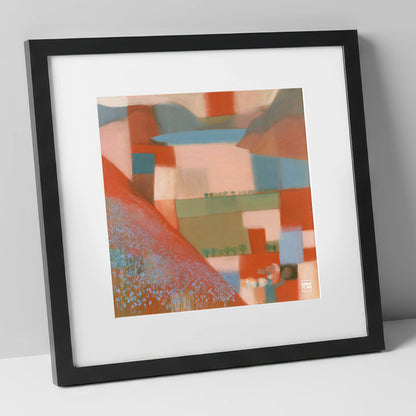 Rannerdale Blooms Above Crummock Water lake district lake art print in black frame