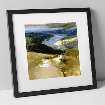Thirlmere From The Helvellyn Path lake district lake art print in black frame