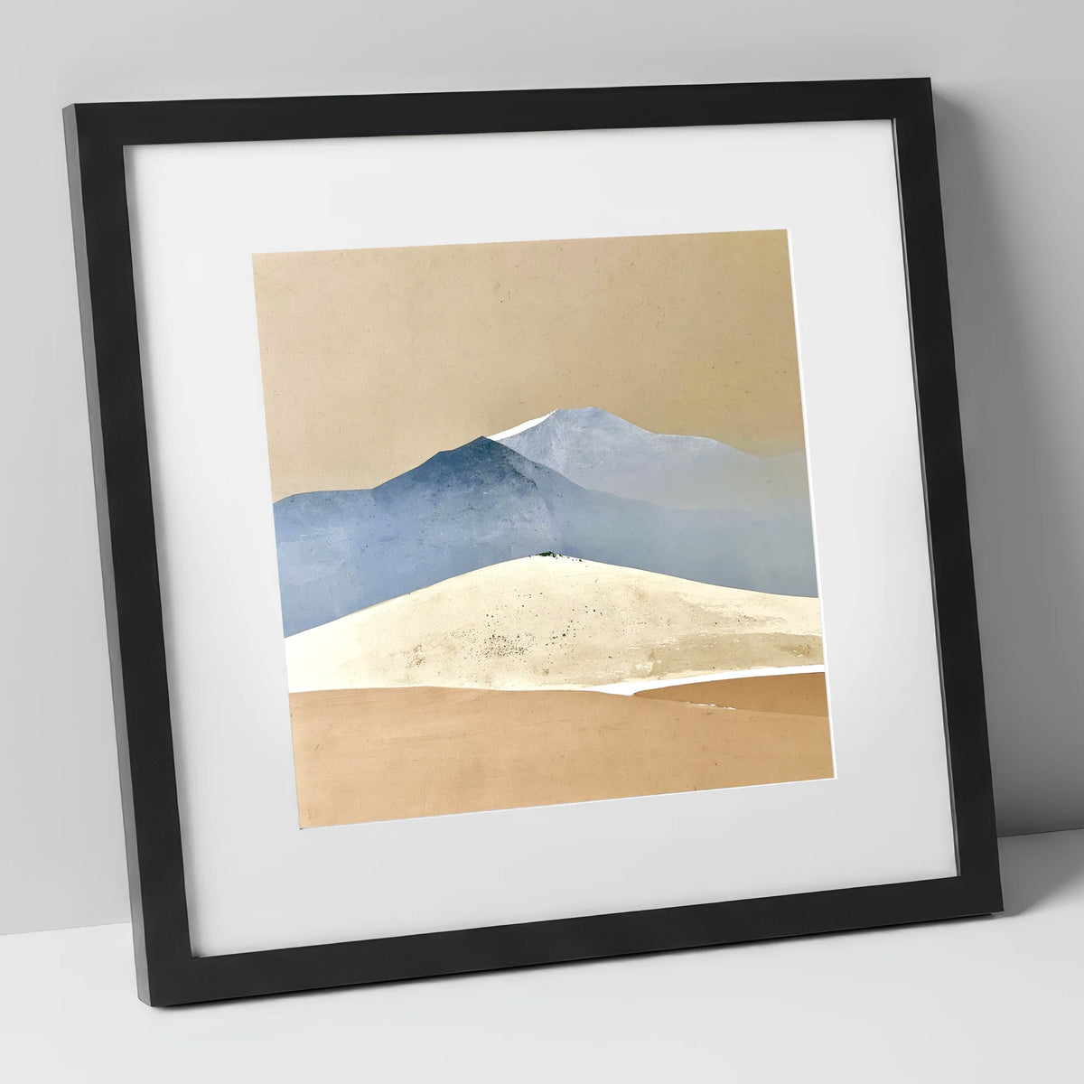 Slate Peaks and Ochre Fells lake district fell art print in black frame