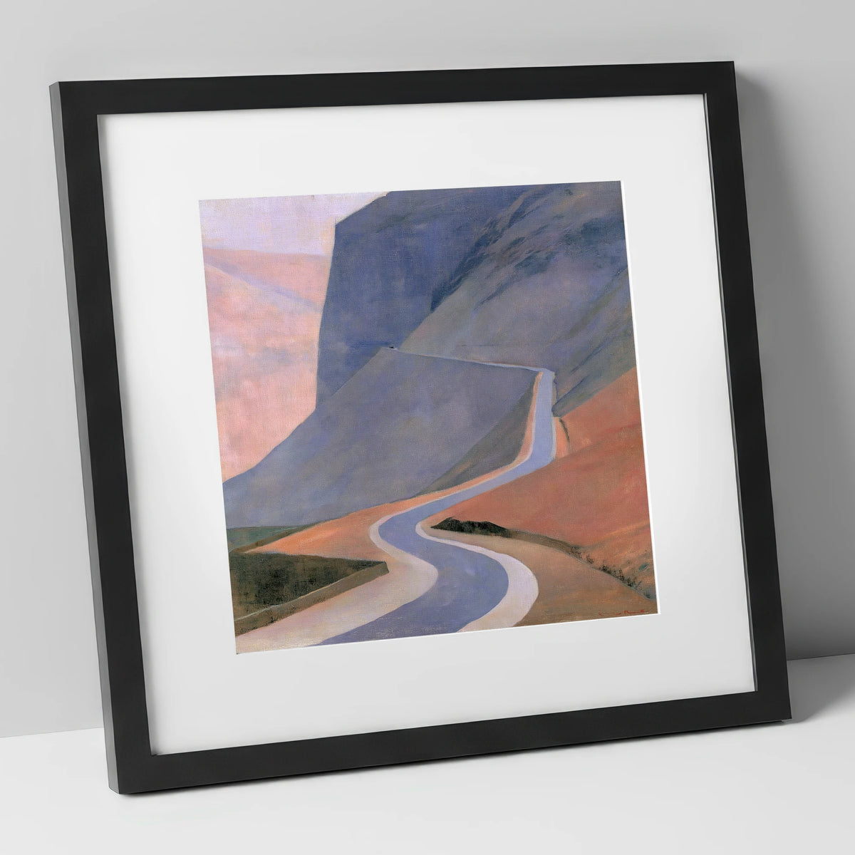 Sweeping Fell Road at Dusk lake district valley art print in black frame