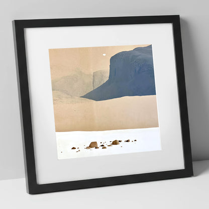 Scafell Pike Above White Plateau lake district fell art print in black frame
