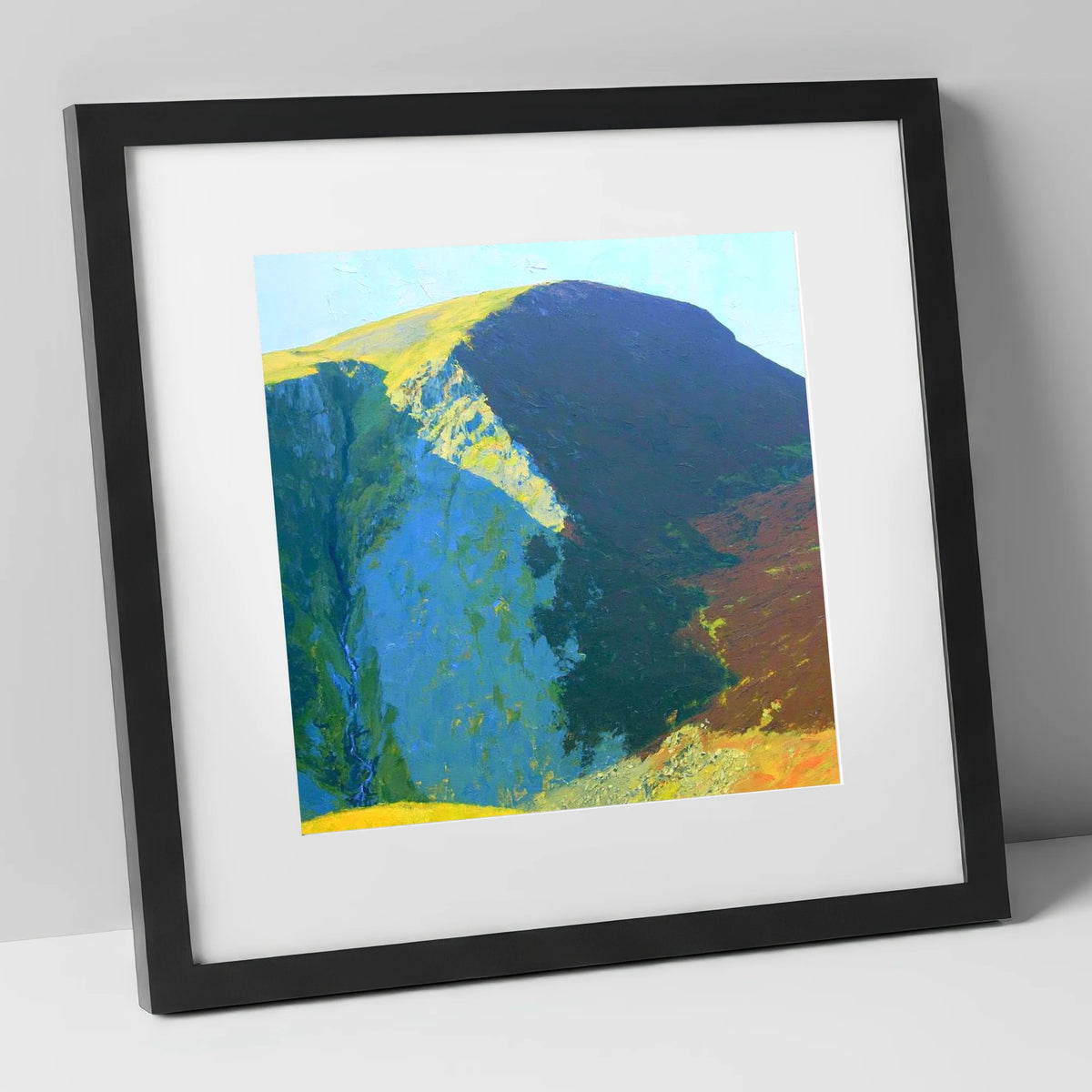 Starling Dodd in Vibrant Sunlight lake district fell art print in black frame