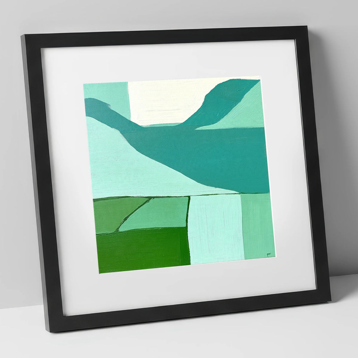 Abstract Scafell Pike Above Wastwater lake district fell art print in black frame