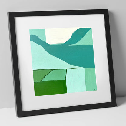 Abstract Scafell Pike Above Wastwater lake district fell art print in black frame