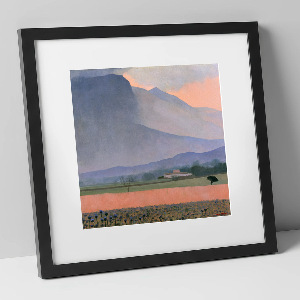 Passing Storm Over Slate Fells lake district sky art print in black frame