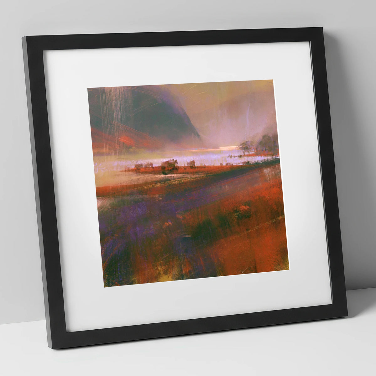 Autumn Light on Ullswater lake district lake art print in black frame