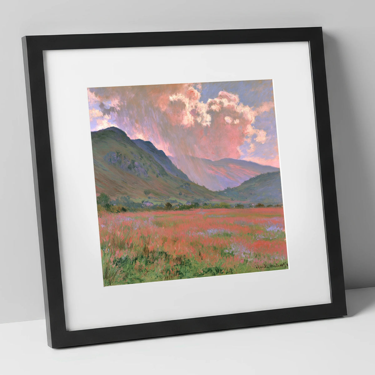 Radiant Storm Clouds Over Fells lake district sky art print in black frame