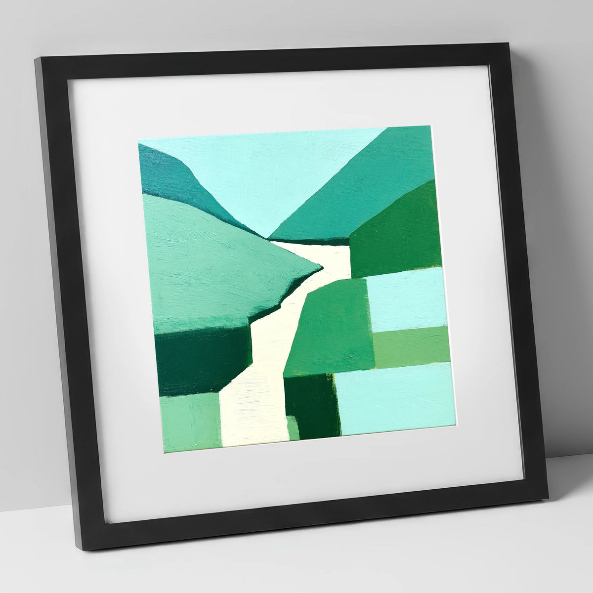 Abstract Sour Milk Gill Waterfall lake district waterfall art print in black frame