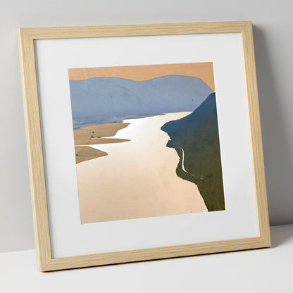 Bassenthwaite Lake From Above lake district lake art print in natural frame