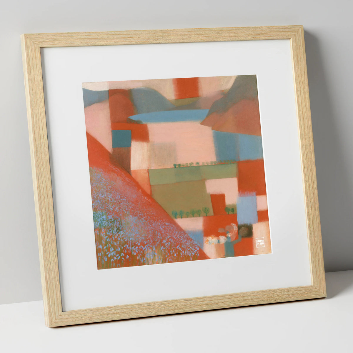 Rannerdale Blooms Above Crummock Water lake district lake art print in natural frame