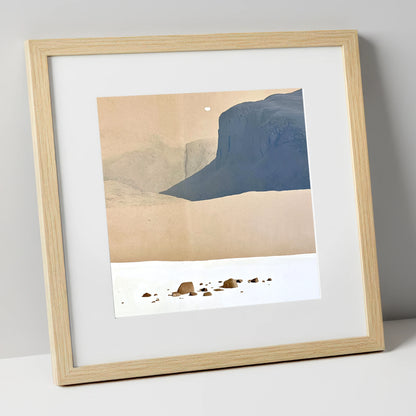 Scafell Pike Above White Plateau lake district fell art print in natural frame