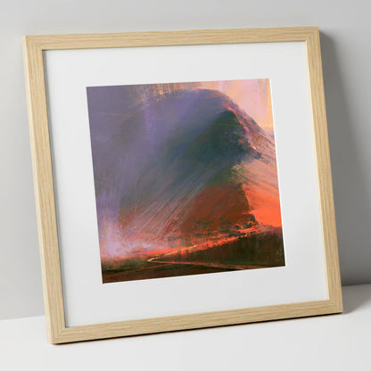 Great Gable In Russet And Indigo lake district fell art print in natural frame