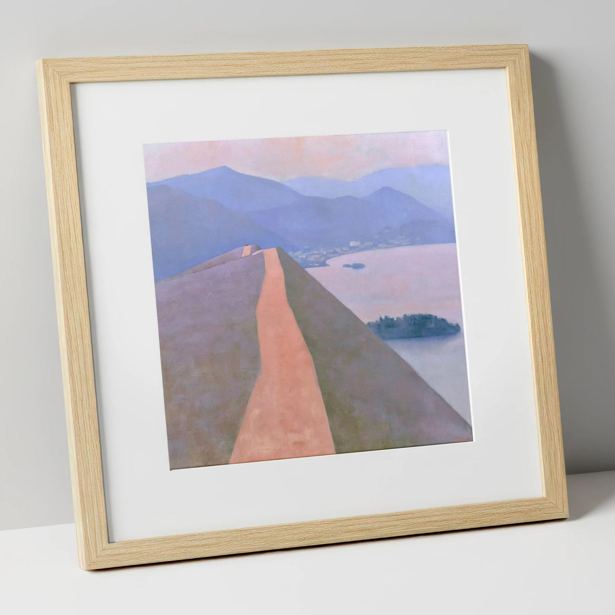 Cat Bells Path Above Derwentwater lake district fell art print in natural frame
