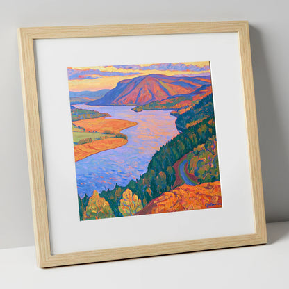 Vivid Sunset Above Bassenthwaite Lake lake district lake art print in natural frame