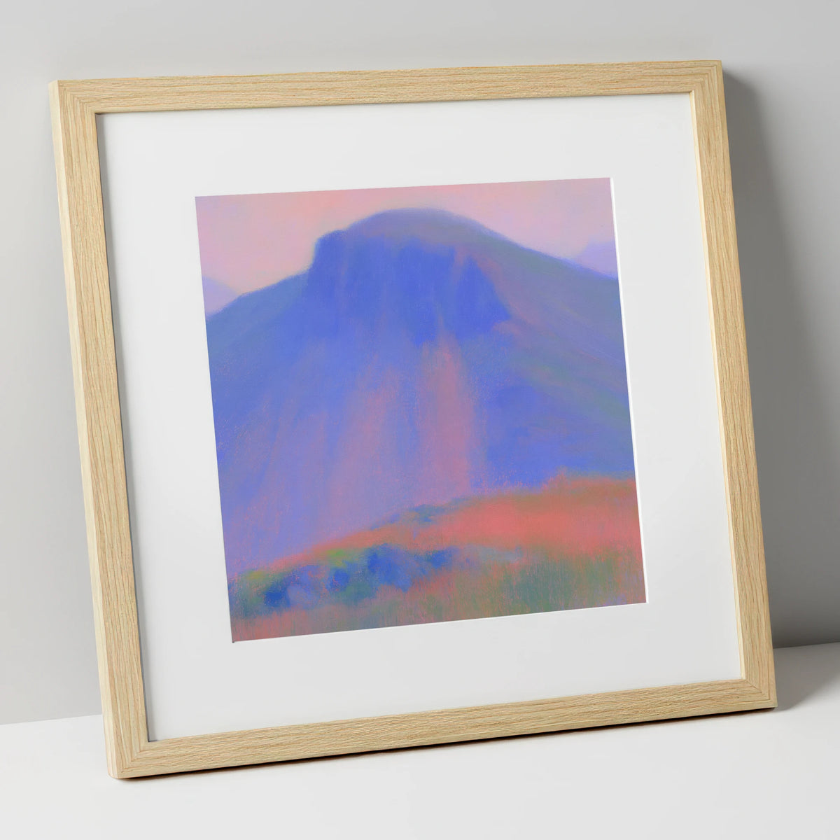 Great Gable at Twilight lake district fell art print in natural frame