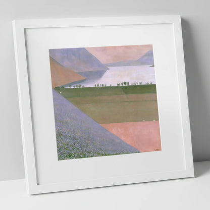 Rannerdale Fellside Over Crummock Water lake district lake art print in white frame