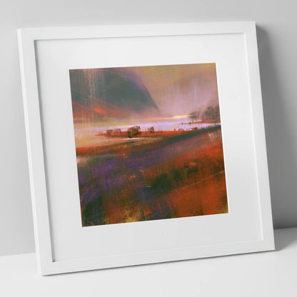Autumn Light on Ullswater lake district lake art print in white frame