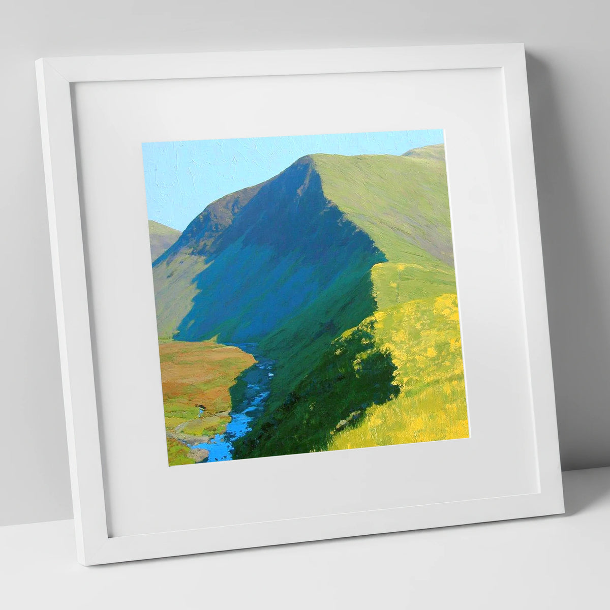 Vivid Light on Froswick Ridge lake district fell art print in white frame