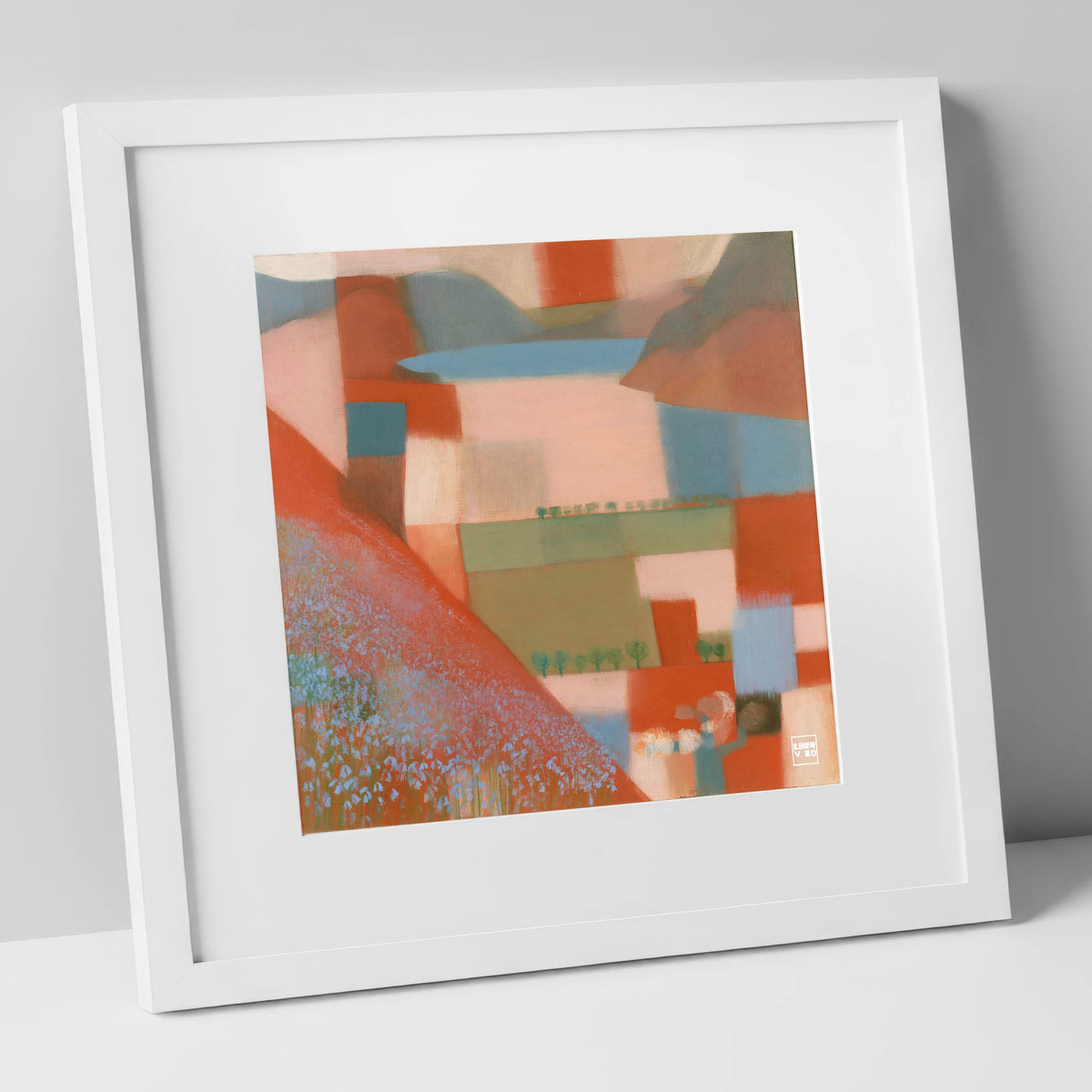 Rannerdale Blooms Above Crummock Water lake district lake art print in white frame