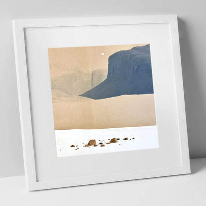 Scafell Pike Above White Plateau lake district fell art print in white frame