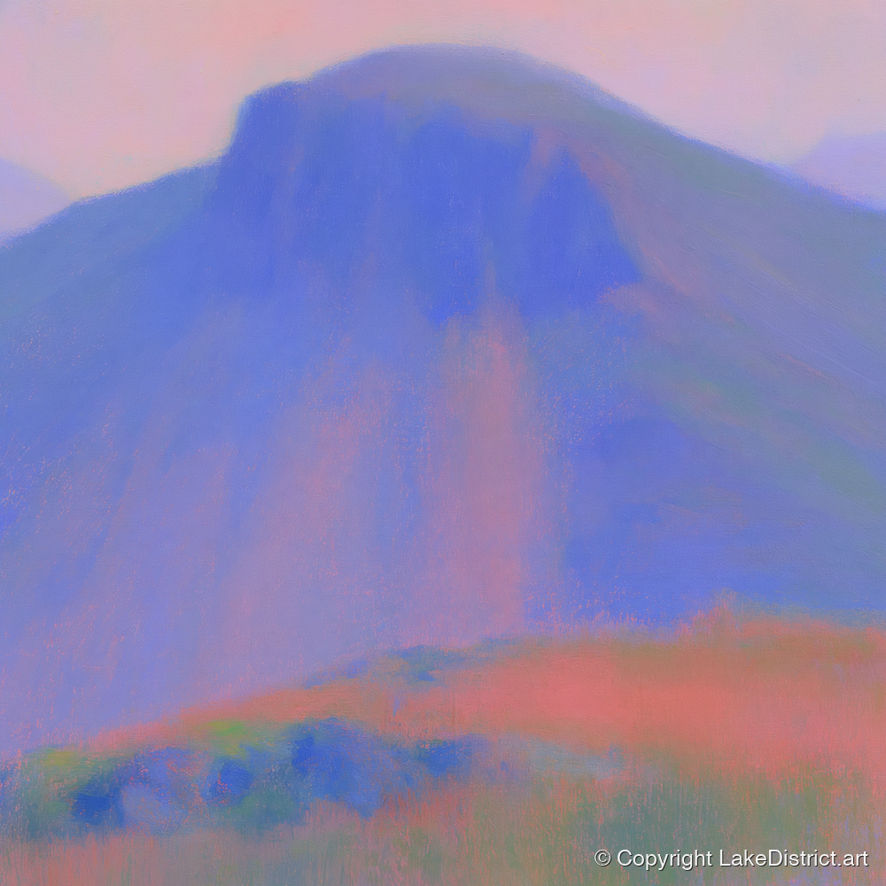 Great Gable at Twilight - lake district fell art print and canvas by Theodore Vance A.I