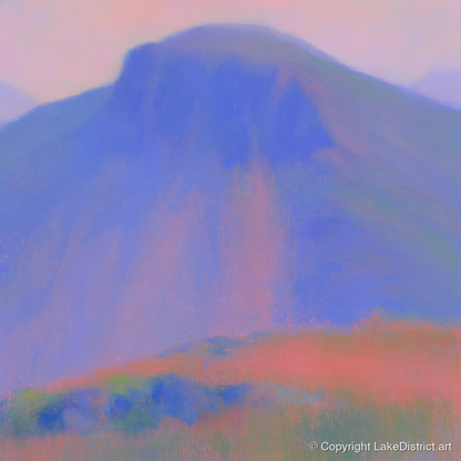 Great Gable at Twilight - lake district fell art print and canvas by Theodore Vance A.I