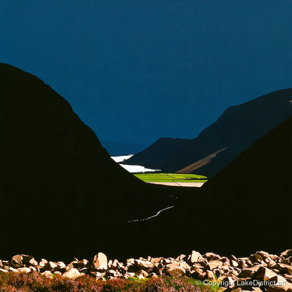 Haystacks Fell Dramatic Silhouette - lake district fell art print and canvas by Adelaide Calloway A.I