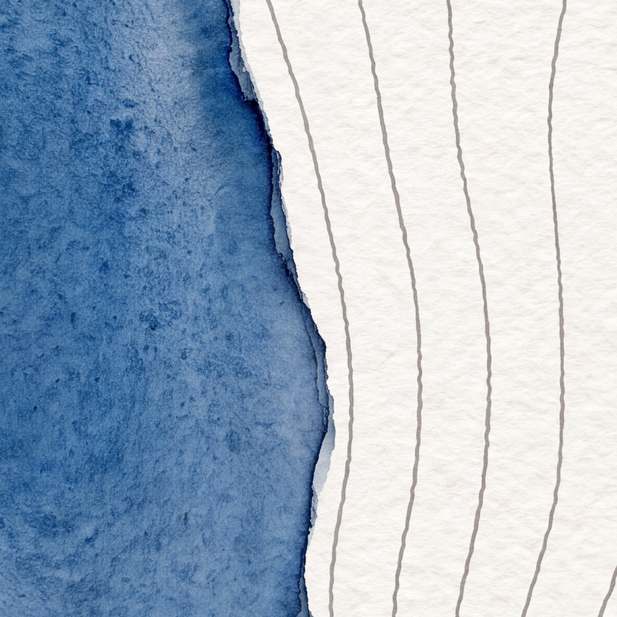 Blea Tarn map poster close-up: the watercolour lake and the pen-drawn contour lines