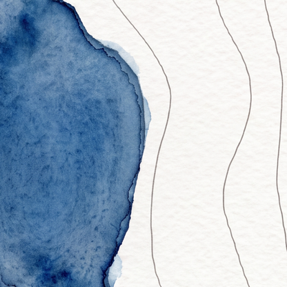 Watendlath Tarn map poster close-up: the watercolour lake and the pen-drawn contour lines