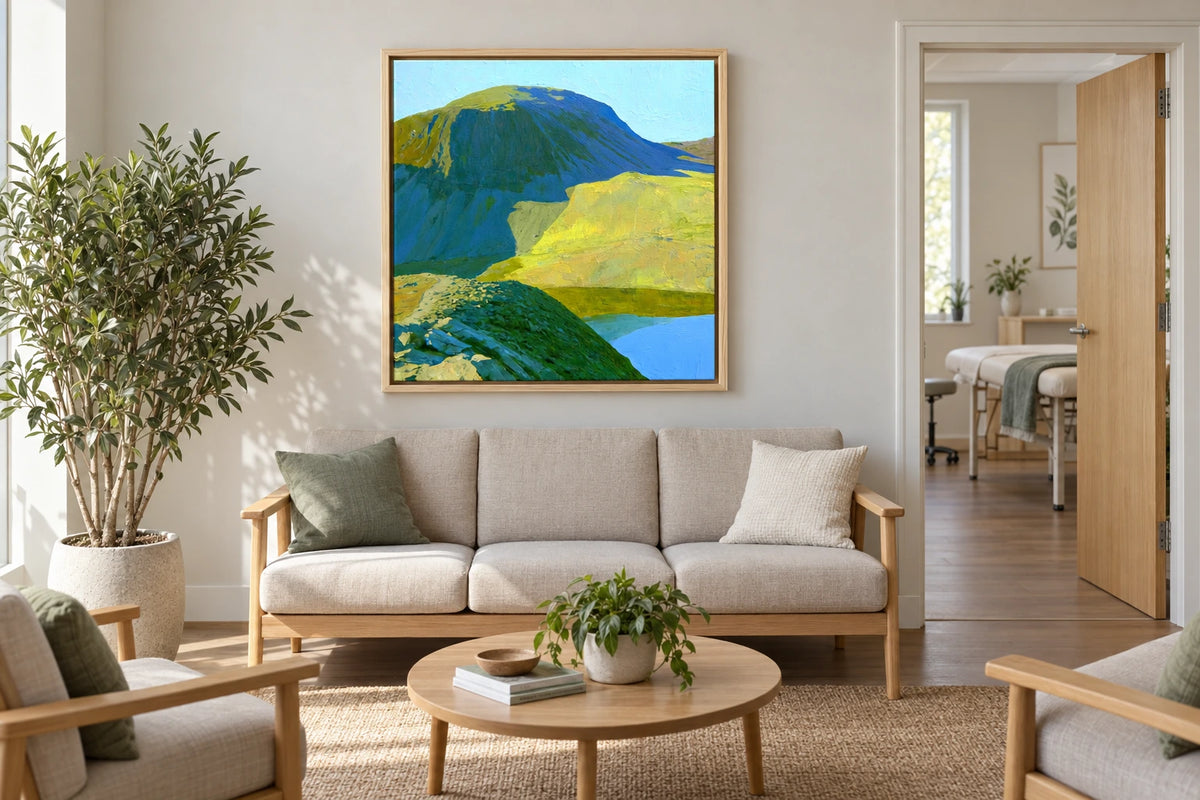 A framed Green Gable painting hanging in physiotherapy clinic