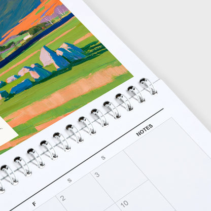 Marshall Davies 2027 wall calendar hanging in a corner