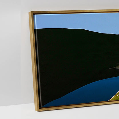 Dramatic Shadows on Striding Edge Helvellyn - artwork detail in an antique gold float frame