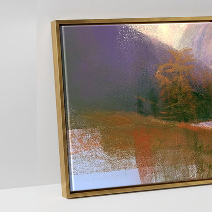 Autumn Light on Blea Tarn - artwork detail in an antique gold float frame