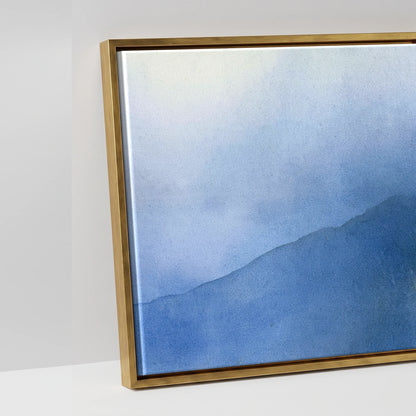 Striding Edge Helvellyn in Indigo Light - artwork detail in an antique gold float frame